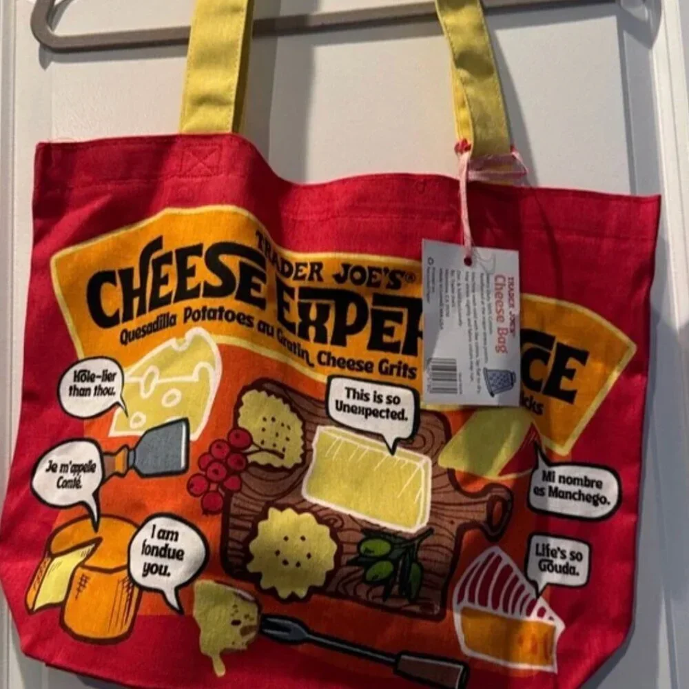 NWT! Trader Joe's Red Cheese Experience Tote